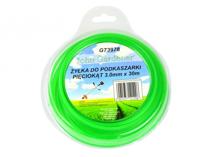 Fil de Débrousailleuse Nylon Vert 3 mm x 30 m (Pe