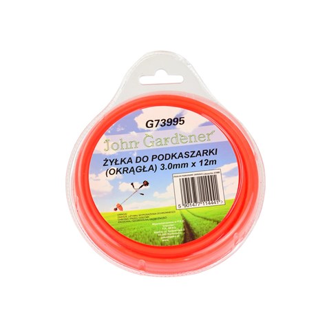 Fil de Débrousailleuse Nylon Rouge 3 mm x 12 m (R