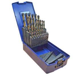 Coffret de 25 forets HSS M2 g&b 1 à 13mm taillé/