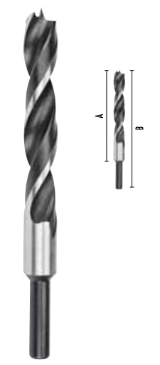 Mèche bois 3 pointes HSS 4mm