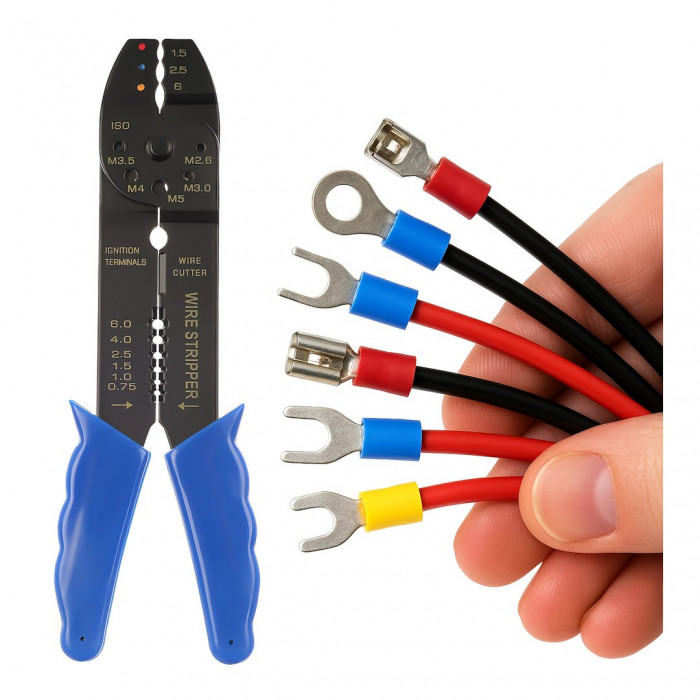 Pince a sertir pour connecteurs non isolés