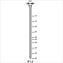 Pointe Brads/Thomme lg40x1,2 Galva-SKN12/6J/HOL344