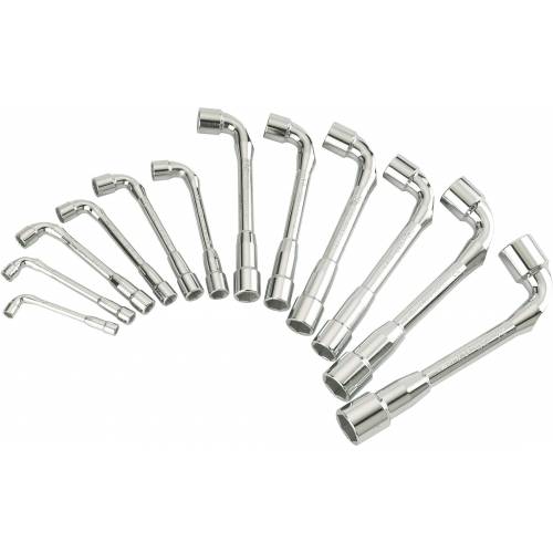 Jeu de 12 clés à pipe débouchée 6 pans 