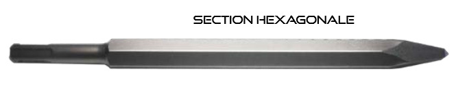 Pic hexagonal SDS Plus largeur 14mm  longueur 250m