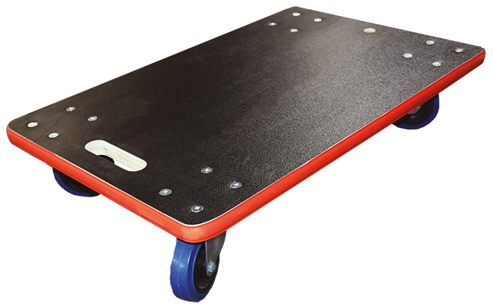 Plateau roulant bois 450 kg 700 x 500 mm roues cao