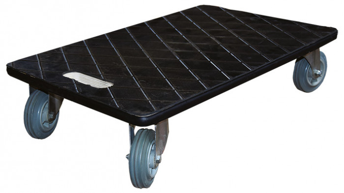 Plateau roulant bois 400 kg 600 x 400 mm roues cao