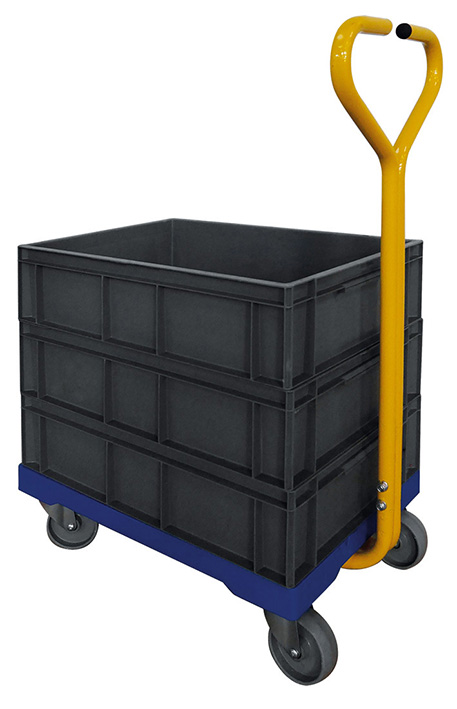 Plateforme roulante plastique 250 kg (timon acier)