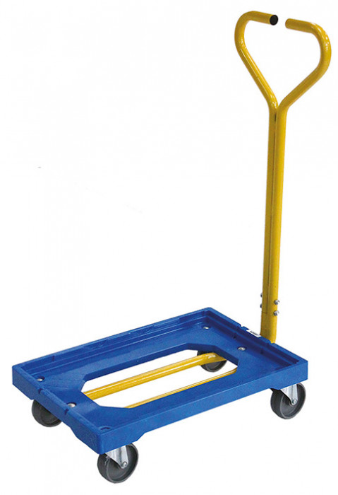 Plateforme roulante plastique 250 kg (timon acier)