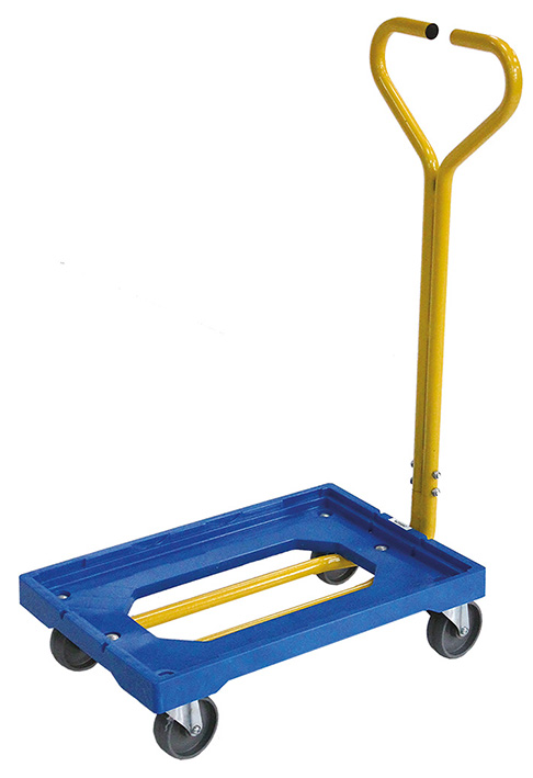 Plateforme roulante plastique 250 kg (timon acier)