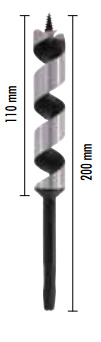Meche Bois Bout Spirale 14mm Long 300