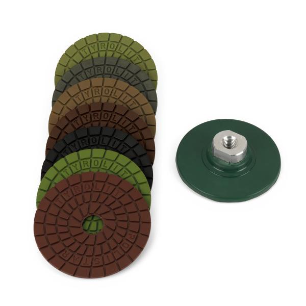 Set POLISTAR pour pierre/granit/marbre diam 100 (