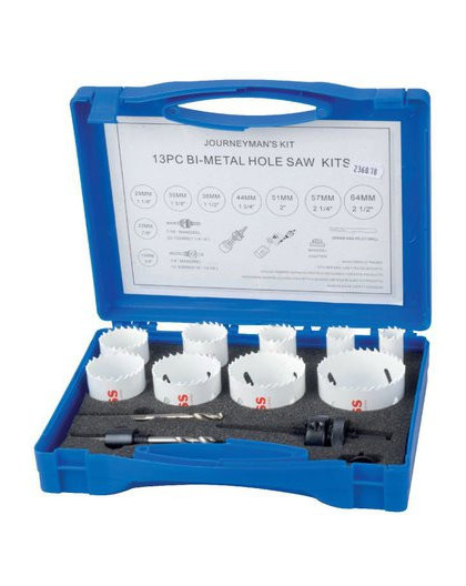 Coffret 9 scies trépan HSS BIM diam19/22/29/35/38
