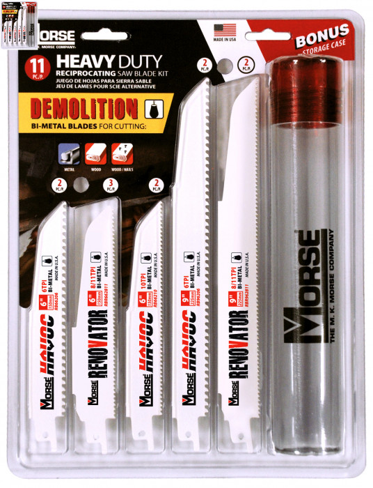 Assortiment bimétal DEMOLITION 11 lames scie Sabr