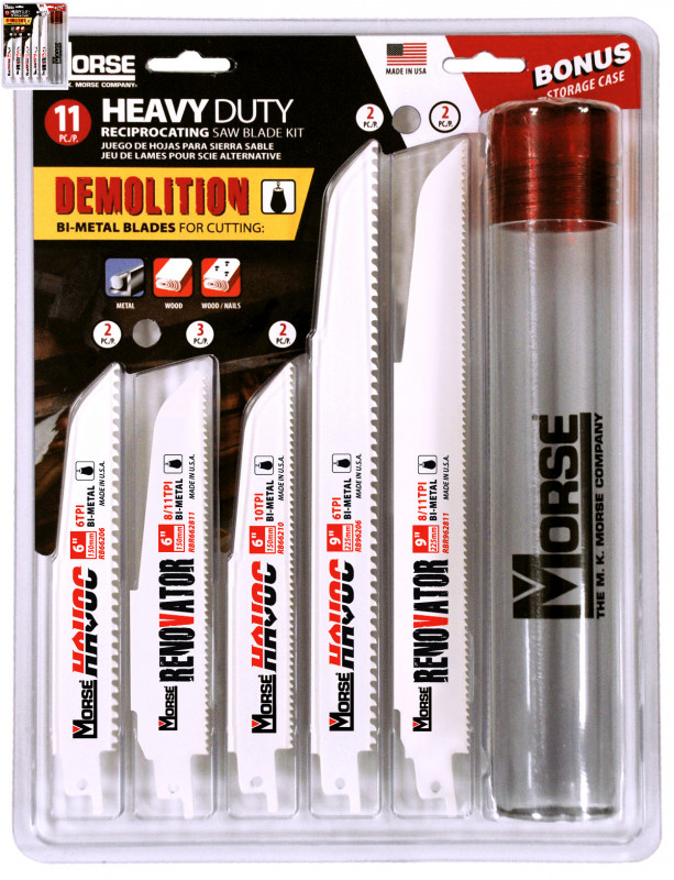 Assortiment bimétal DEMOLITION 11 lames scie Sabr