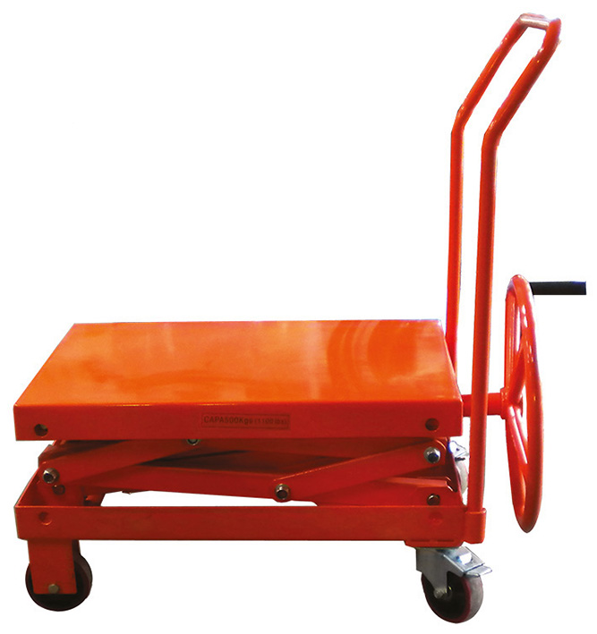 Table élévatrice manuelle à manivelle 100 kg