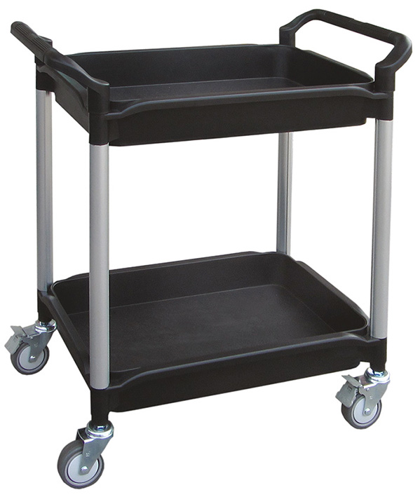 Servante polyvalente 180 kg 2 plateaux rebords hau