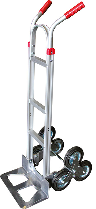 Diable aluminium trois roues monte-escalier 150 kg