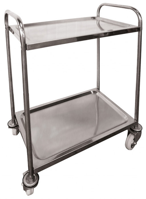 Servante inox 304 100 kg 2 plateaux