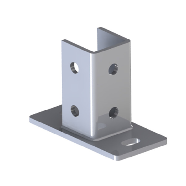 Support mural pour rails perforés 41x41x2,5x150 m