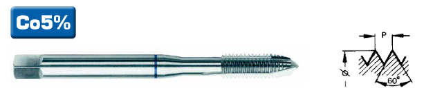 Taraud Spécial INOX 14x200 helico Bbleue (p12,0)