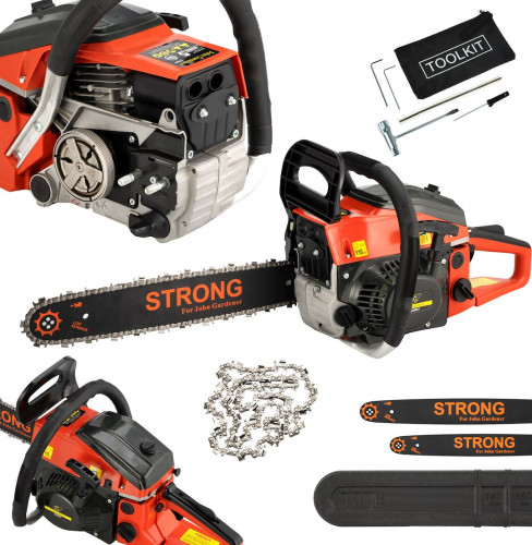 Tronçonneuse 2T / 43cm3   + 2 Guides + 2 Chaines 