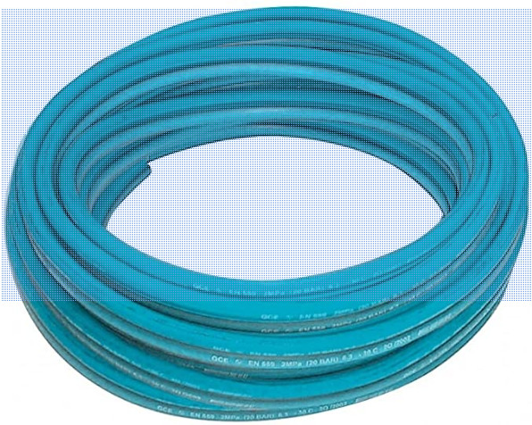 Tuyau soudure bleu OXYGENE 20bars 6,3/12mm (EN559-