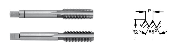 Jeu de 2 Tarauds ARS GAZ tube 12/17 3/8G-19 (16,5/