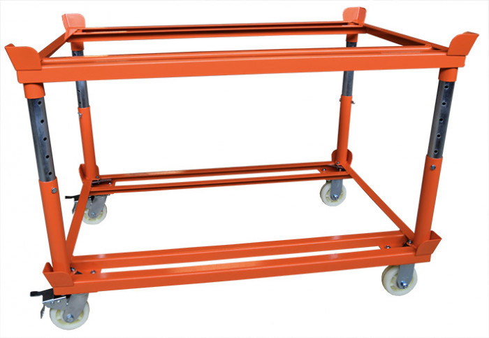 Rouleur de palette 1000?kg hauteur réglable 6 posi