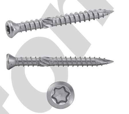 Vis de deck Tête Fraisée réduite double filet T