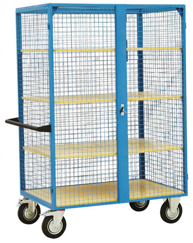 Chariot grillagés métallique 3 étagères 300 kg
