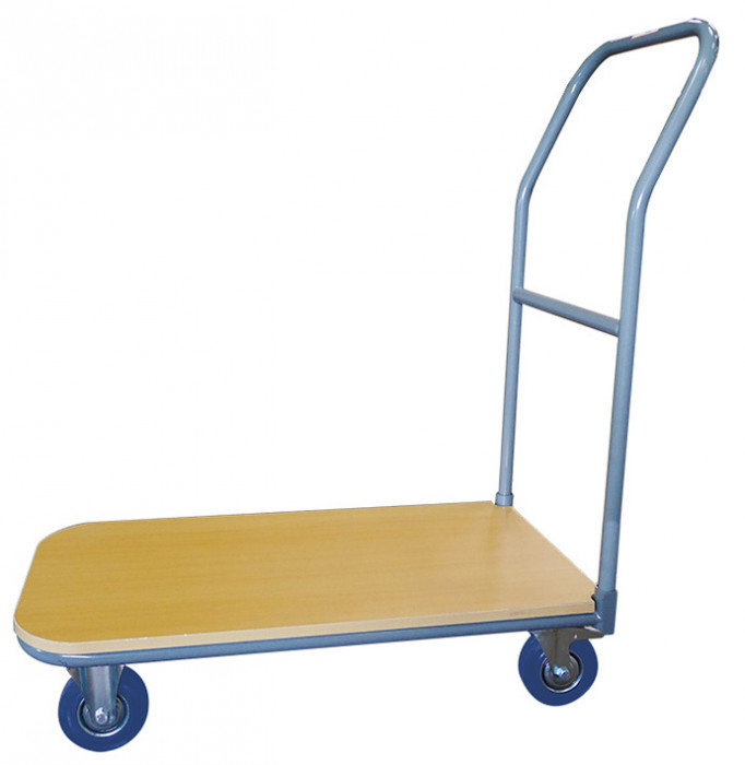 Chariot plateau bois 250 kg dossier fixe