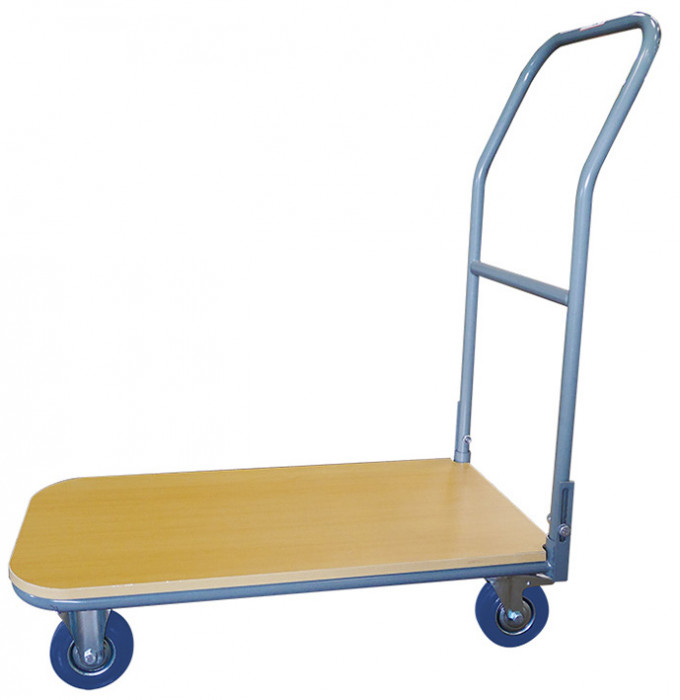Chariot plateau bois 250 kg dossier repliable