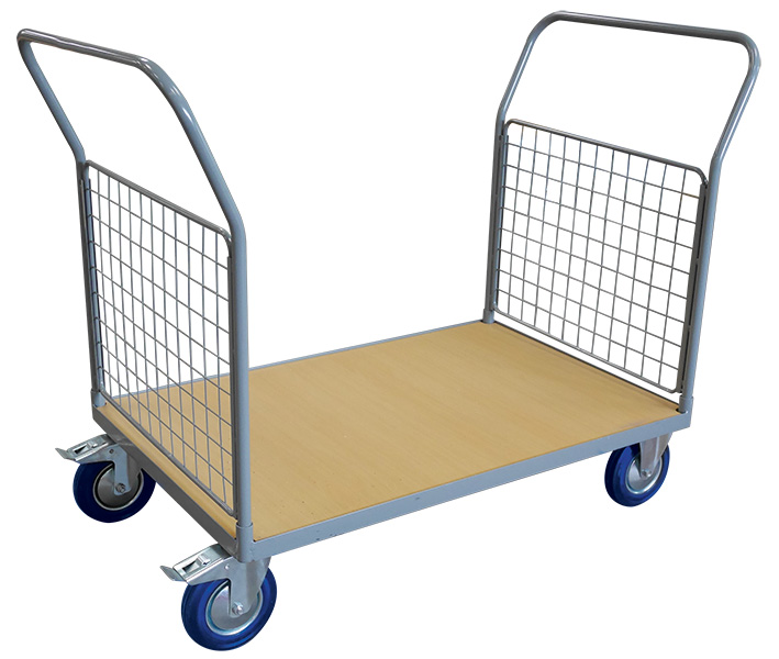 Chariot plateau bois 250 kg avec 2 dossiers grilla