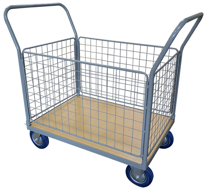 Chariot plateau bois 500 kg avec 2 dossiers grilla