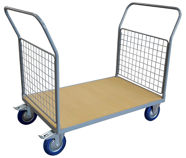 Chariot plateau bois 500 kg avec 2 dossiers grilla