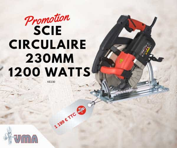 Scie circulaire 230mm 1200 watts